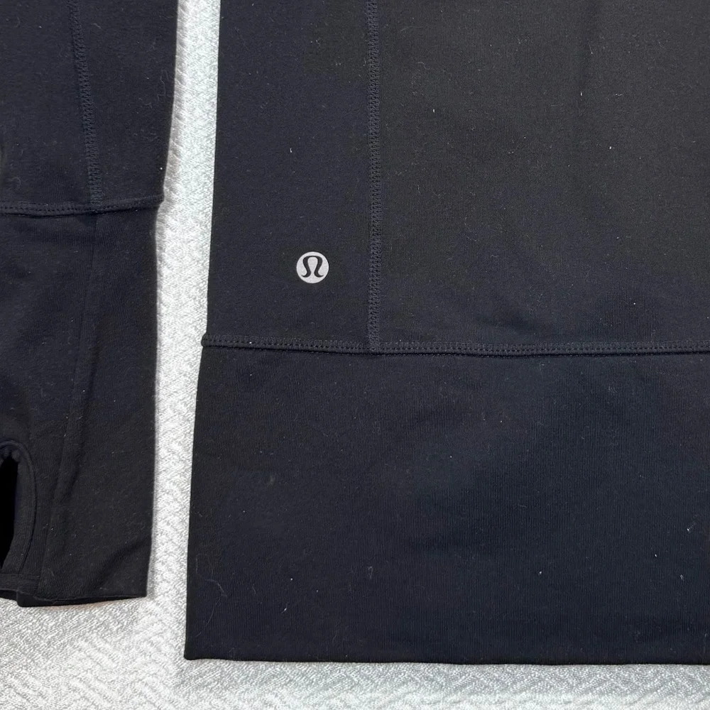 Lululemon In Stride Jacket Black Women's Size 2 Full zip High Neck Long Length - Picture 8 of 12